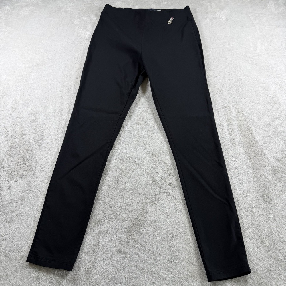 Tommy Hilfiger Women's 6 Black Stretch Pants Slim Pull On Office Work Casual
